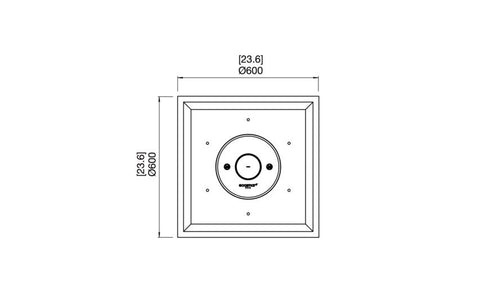 Ecosmart Fire Nova 600 Fire Pit - Natural Finish / Black Burner - ESF.O.NOV.600.NA.B